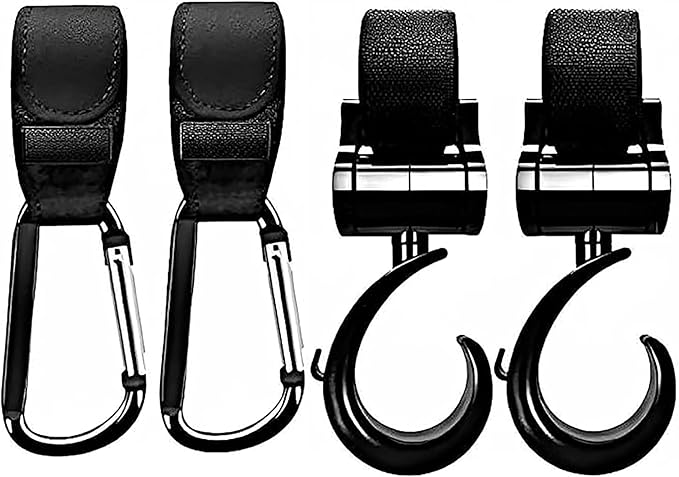 Baby Stroller Hooks for Hanging - Heavy-Duty Clips for Diaper Bags